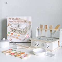 Wooden Toy BBQ Set Role Game Early Learning Educational Toy