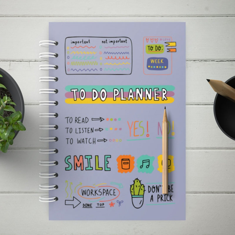 A5 Coil Planner Notebook, School & Office Schedule Book