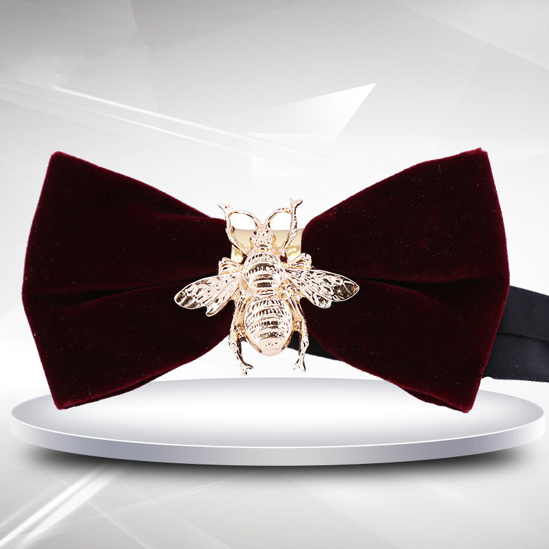 Groom Velvet Bow Tie For Wedding Bee Decor Bow Ties