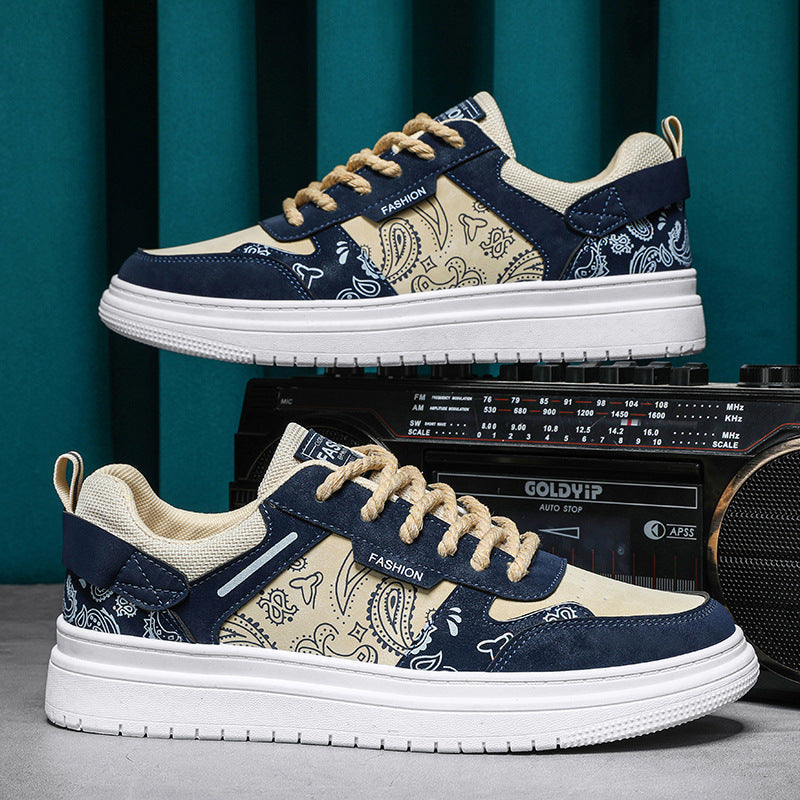 Men's Lace Up Skate Shoes Breathable Walking Sneakers