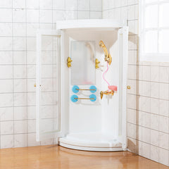 Wooden Bathroom 1:12 Scale Dollhouse Shower Room Decor