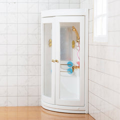 Wooden Bathroom 1:12 Scale Dollhouse Shower Room Decor