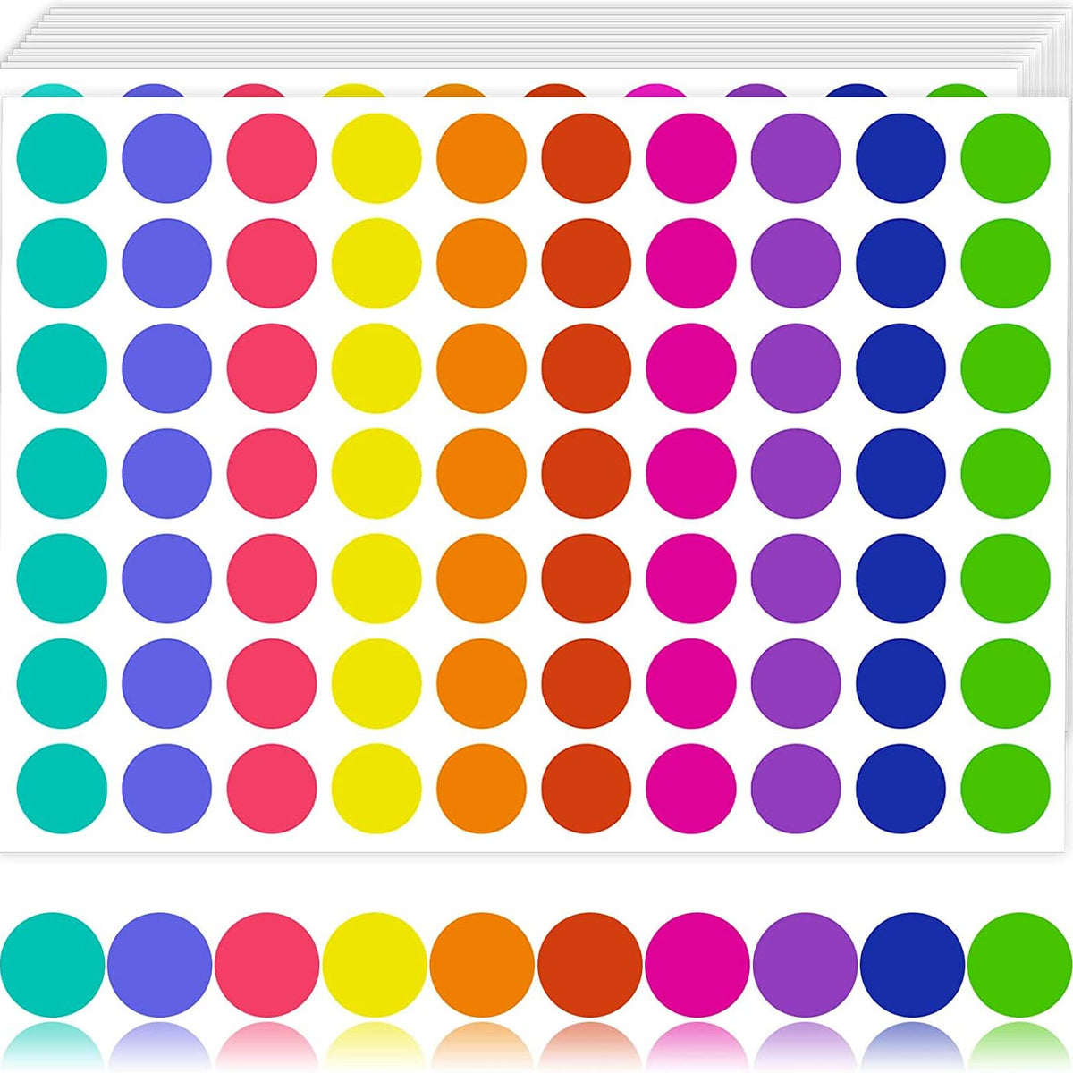 210pcs Coding Labels Circle Dot Stickers Round Sticky Dots 10 Colors