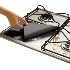4pcs Gas Stove Mat Heated Resistant Gas Top Liner 0.15mm Thick