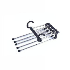 5 In 1 Magic Trouser Rack Hangers Stainless Steel Folding Pant Rack