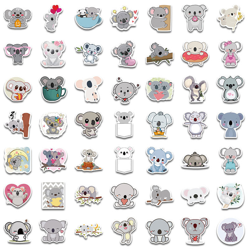 100pcs Animal Koala Stickers Waterproof DIY Room Decoration