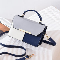 Contrast Crossbody Bag Stitching Square Handbag Women's Shoulder Purse