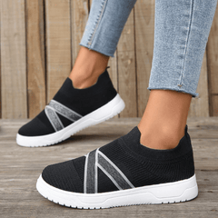 Women's Slip On Mesh Sneakers Lightweight Non Slip Outdoor Walking Shoes