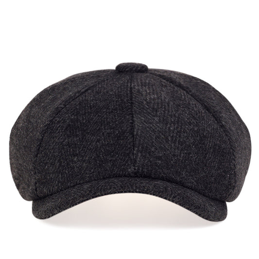 Adjustable Ear Protection Newsboy Cap for Men