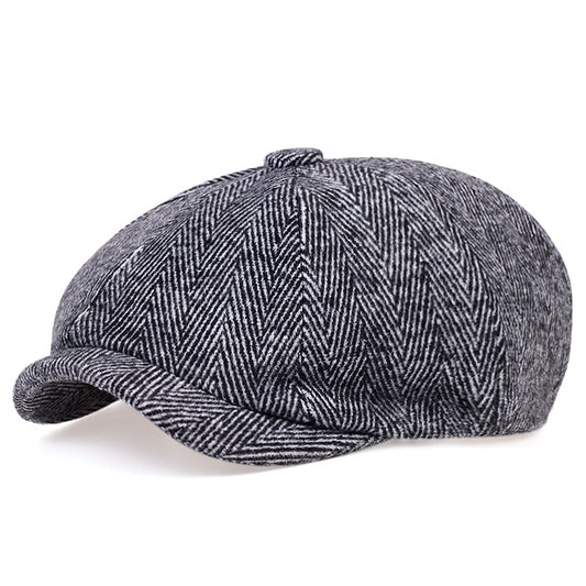 Adjustable Ear Protection Newsboy Cap for Men