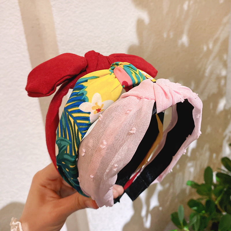 Flowers Bow Hair Hoop Headbands Girls Hair Accessories