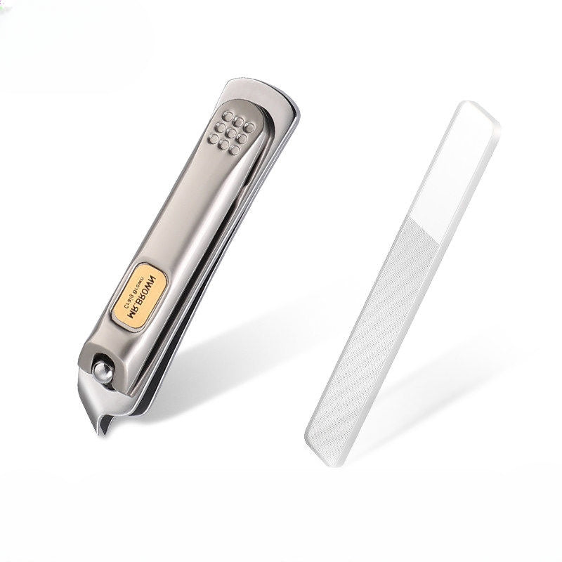 Portable Anti Splash Nail Cutter Stainless Steel Fingernail Manicure Tool