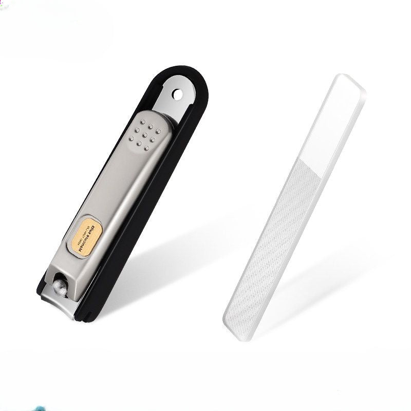 Portable Anti Splash Nail Cutter Stainless Steel Fingernail Manicure Tool