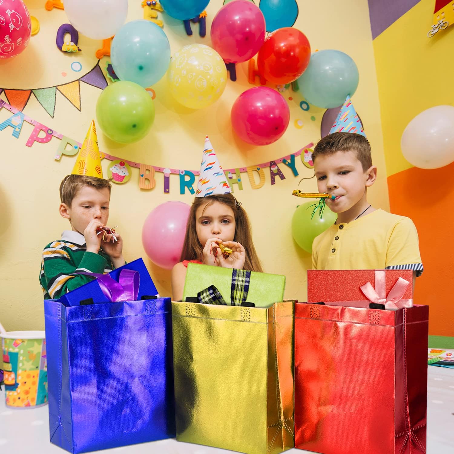 Sparkle Iridescent Gift Bags Mix for Parties and Shopping