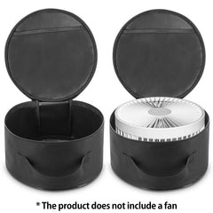Telescopic Fan Storage Bag Waterproof Portable Case Double Zipper Mesh Pocket