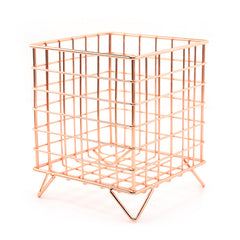 Iron Storage Rack Desktop Book Pen Storage Box Large Capacity Basket