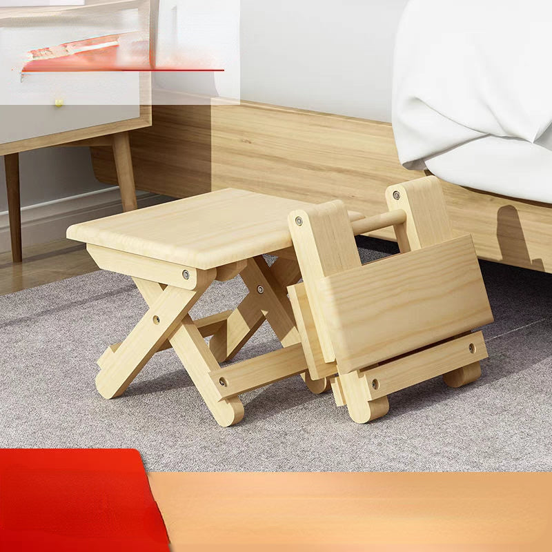 1pc Folding Wood Stool Portable Durable for Outdoor Fishing Camping