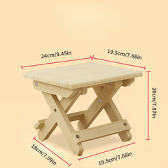 1pc Folding Wood Stool Portable Durable for Outdoor Fishing Camping