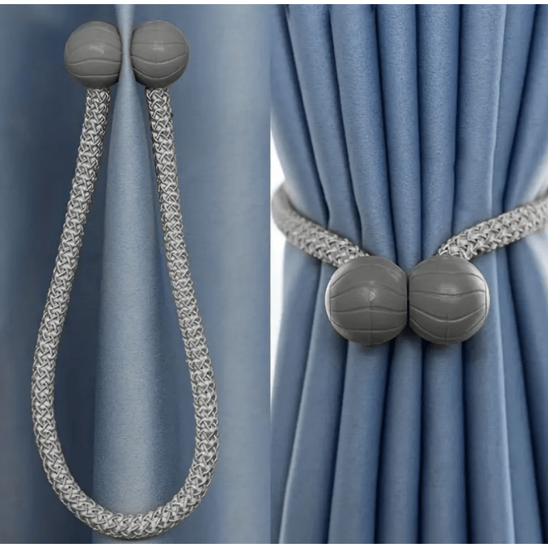 2pcs Minimalist Magnetic Curtain Tiebacks for Bedroom and Living Room