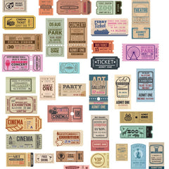 50pcs Retro Entrance Ticket Sticker DIY Washi Scrapbooking Stickers