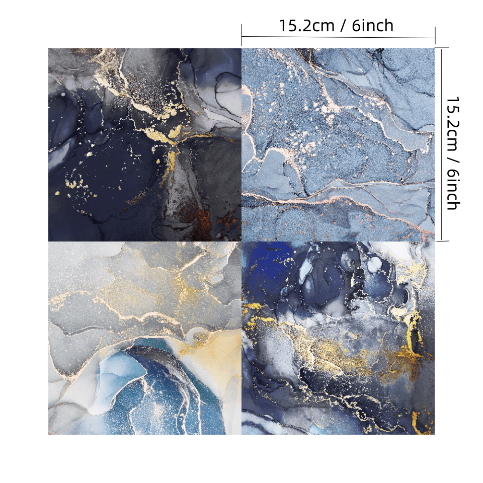 24pcs BlackMirror Pattern Single Sided Scrapbook Paper Pad