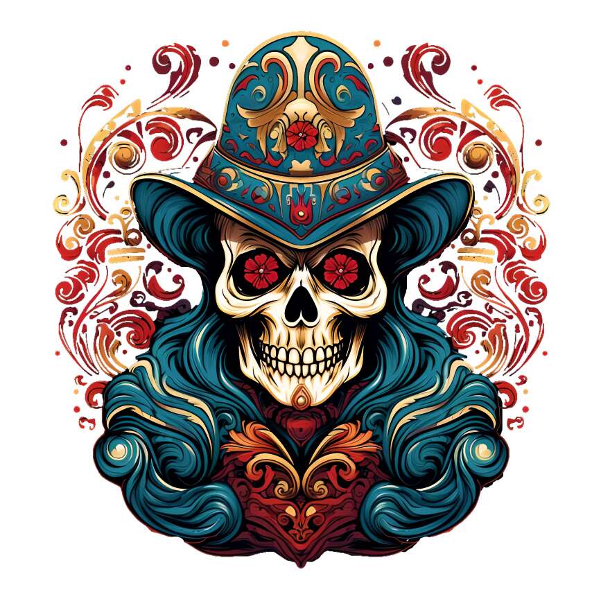 Skull Magician Iron On Patch For Men