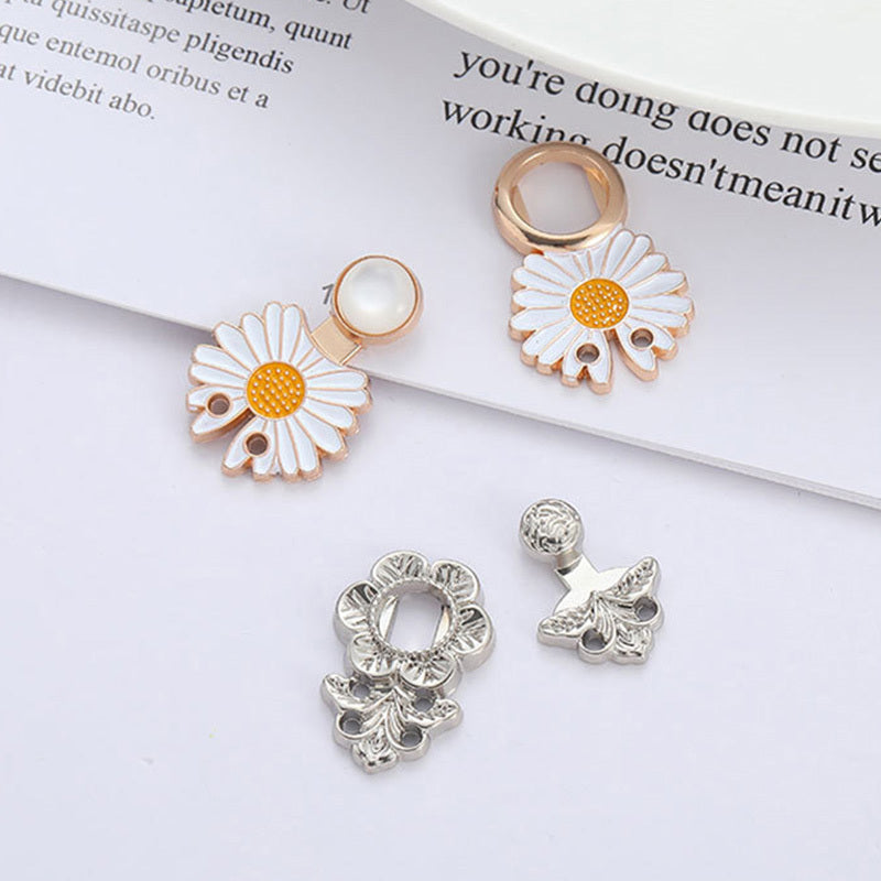 1pc Reusable Metal Pearl Snap Fastener Pants Button - Reduce Waist