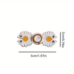 1pc Reusable Metal Pearl Snap Fastener Pants Button - Reduce Waist