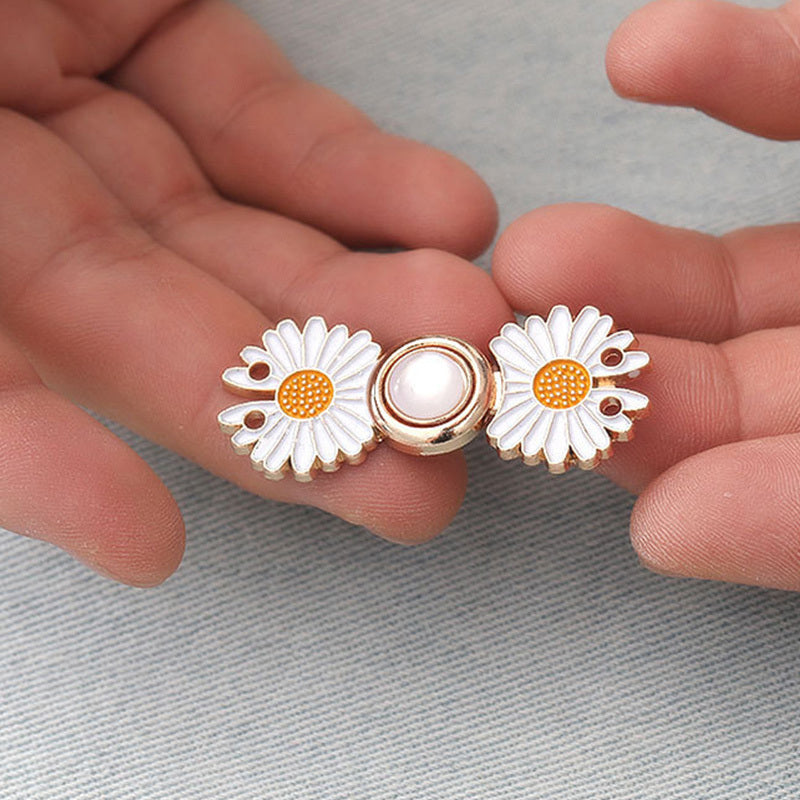 1pc Reusable Metal Pearl Snap Fastener Pants Button - Reduce Waist