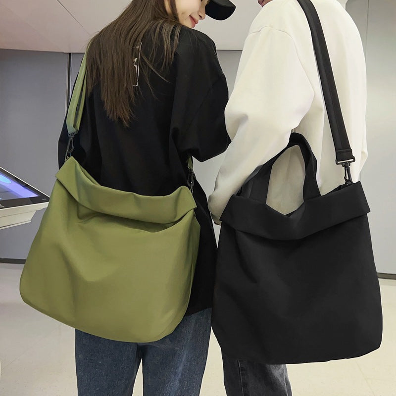 Casual Solid Crossbody Bag Nylon Preppy Shoulder Bag