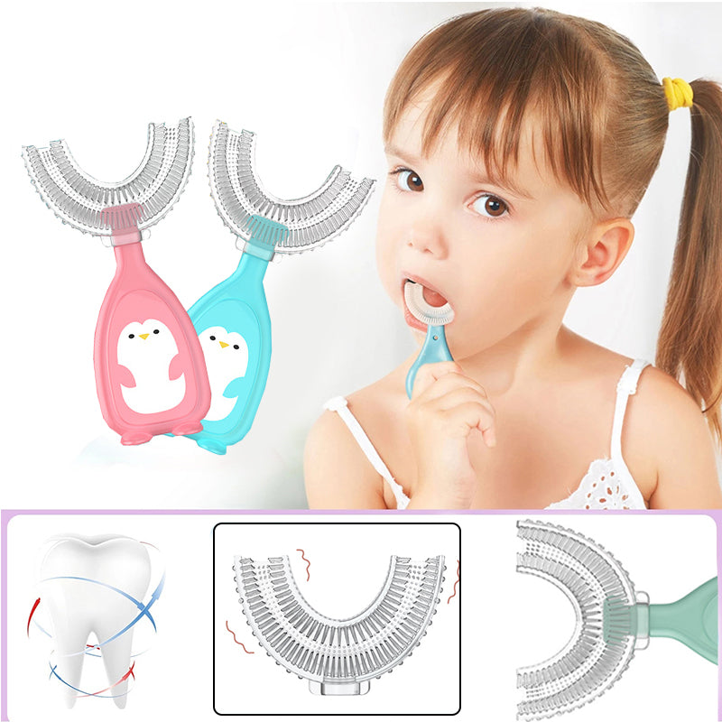 Kids U-shaped Silicone Toothbrush Soft Oral Care