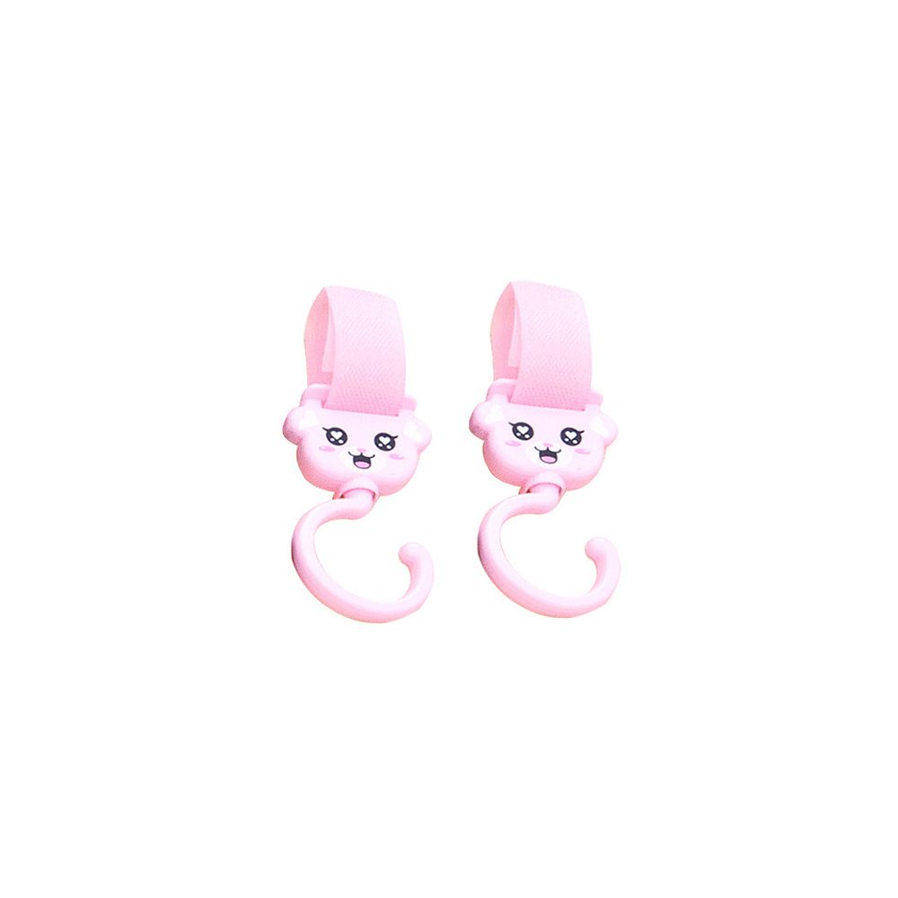 2pcs Cartoon Animal Stroller Hooks Multifunctional Self-adhesive Storage