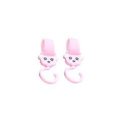 2pcs Cartoon Animal Stroller Hooks Multifunctional Self-adhesive Storage