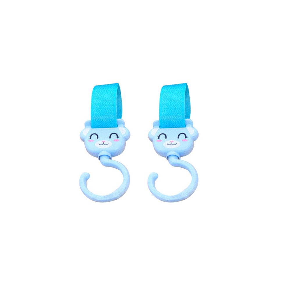 2pcs Cartoon Animal Stroller Hooks Multifunctional Self-adhesive Storage