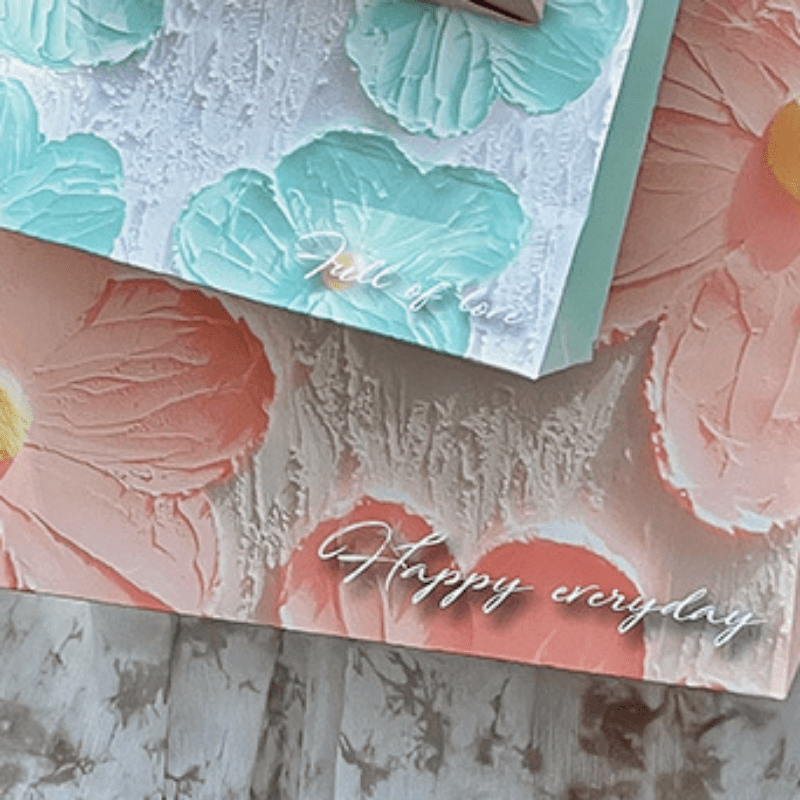 Painting Gift Bag Birthday Gift Tote Bag High End Retail Boutique Supermarkets