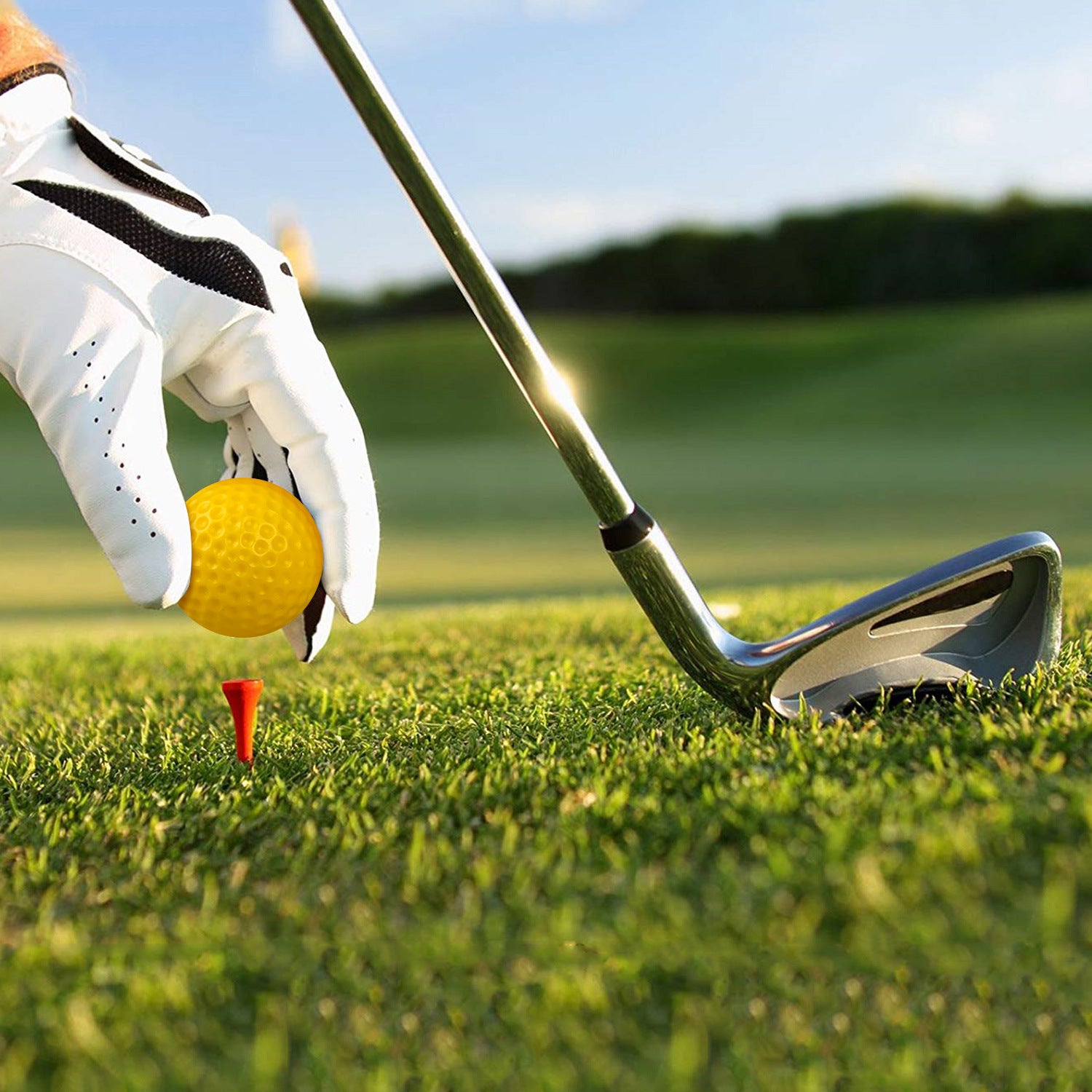 3pcs Practice Hallow Golf Balls for Golfer Gift Indoor & Outdoor Use