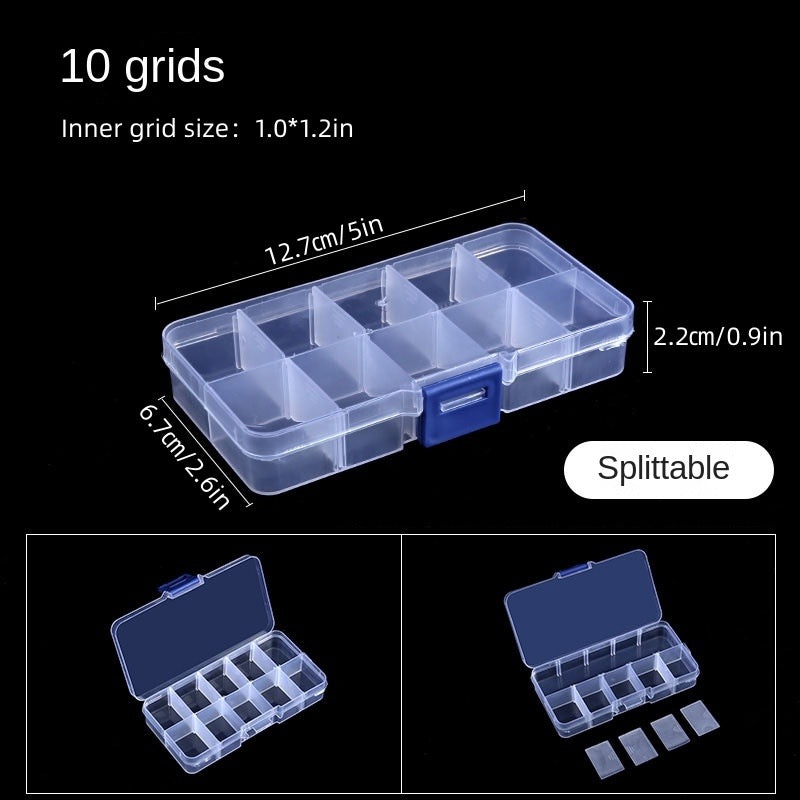 Accessory Storage Box Plastic Container For Jewelry & Hardware Parts