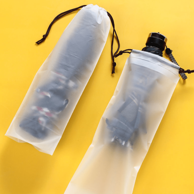 Transp Umbrella Storage Bag Portab Drawstring Cover Reus Waterpro Organiz