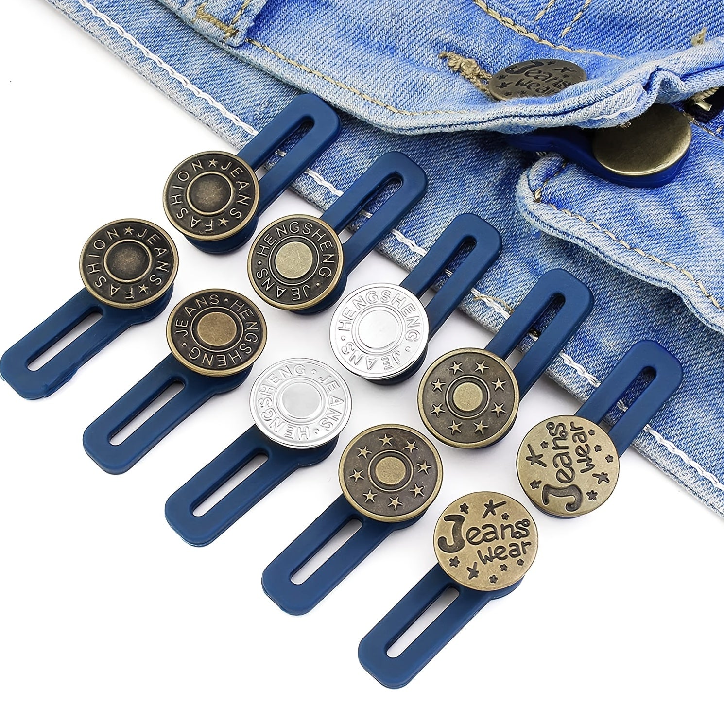 5pcs Button Extender For Pants Adjustable Waist Retractable Waistband
