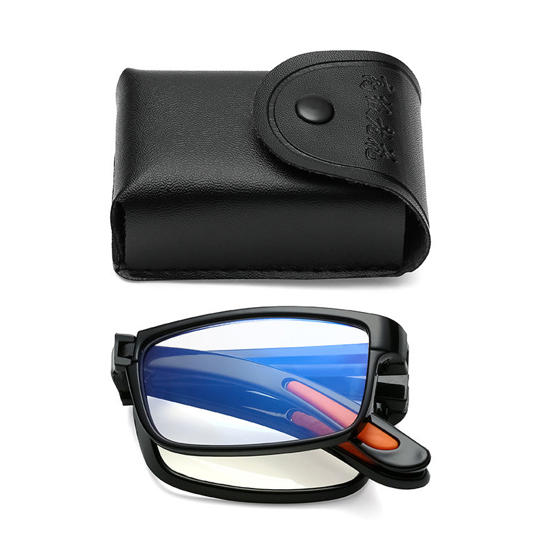 Foldable Presbyopia Glasses With Glasses Case Men's Glasses HD Unisex Eyewear