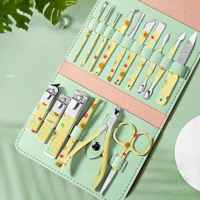 Nail Clippers Set Fingernail & Toenail Cutter Manicure Tool And Ear Cleaning Spo