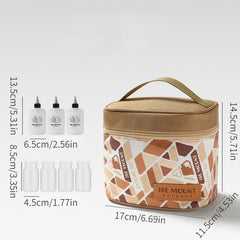 7pc Seasoning Bottle Set w/ Storage Bag Outdoor Camping BBQ Picnic Handbag
