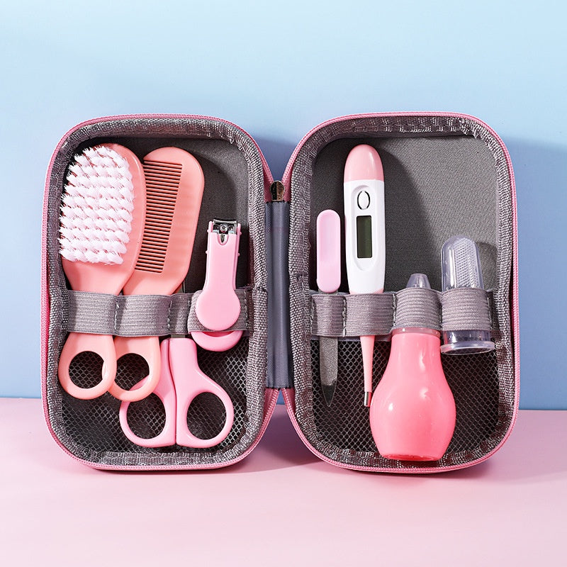 Baby Care Kit 8 Essential Hygiene Tools Zipper Bag