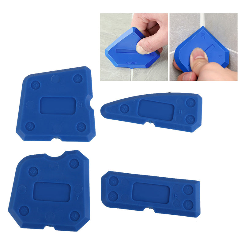 4pcs Caulking Tool Kit Silicone Joint Sealant Spreader Spatula Scraper