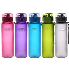 560ml Plastic Water Bottle Leak Proof Outdoor Sport Drinking Cup