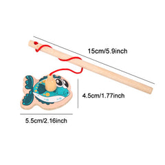 Montessori Magnetic Fishing Toys for Baby Marine Life Cognition Games