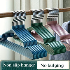 10pcs Heavy Duty Metal Hangers 41 91cm Anti-slip Rubber Coated Wire Hangers