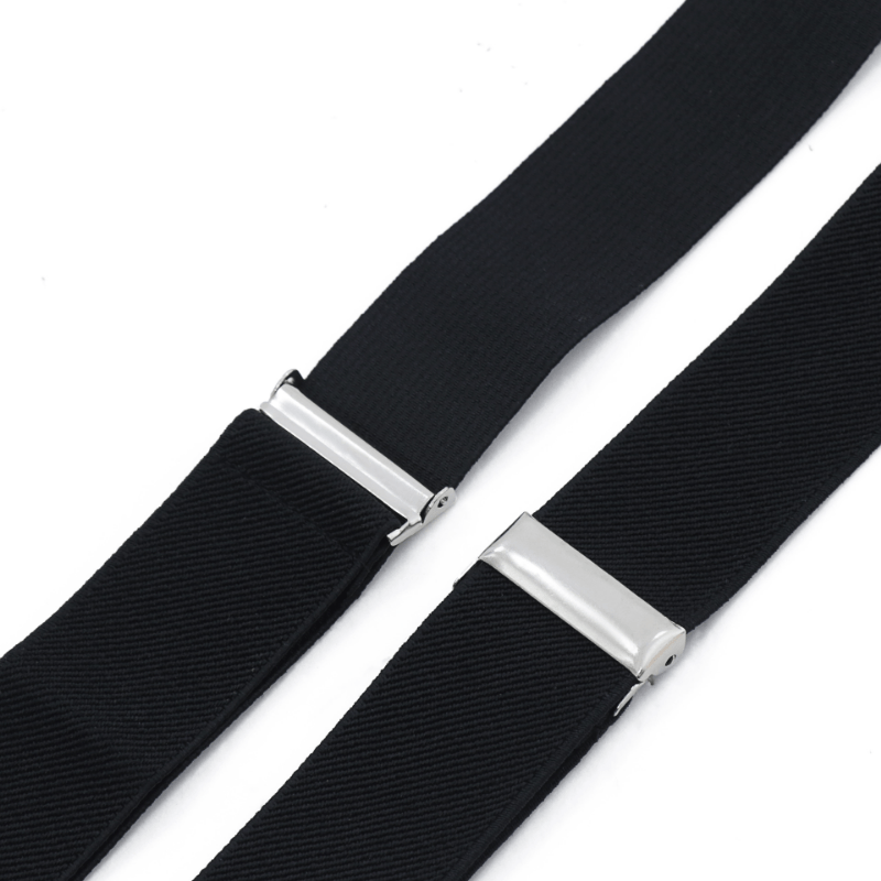 Men's X Shaped Suit Braces Adult 4 Clip Cross Straps Suspender