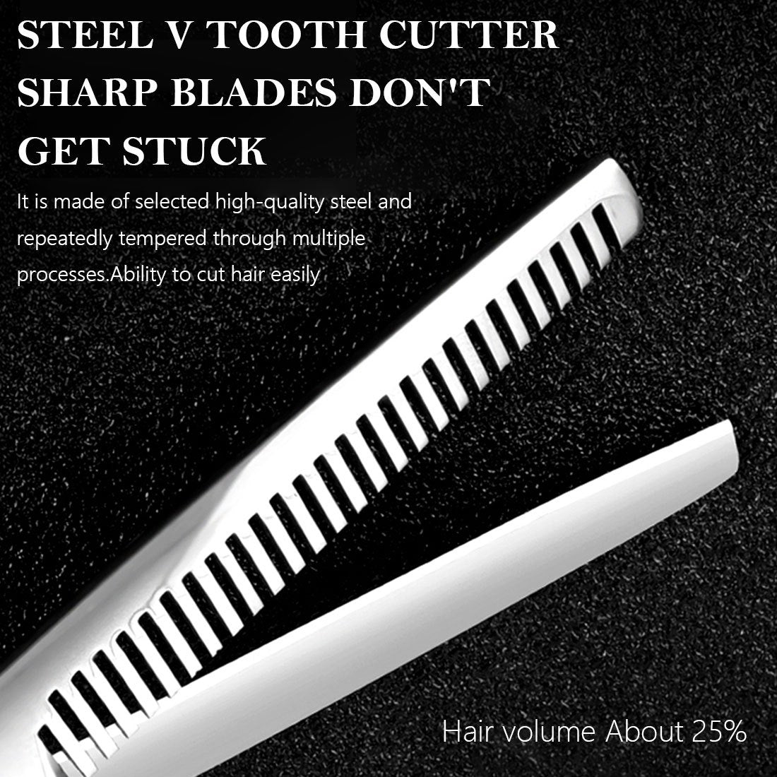 Pro Hair Cutting Thinning Scissors Set with Cape, Comb, Salon Accessories
