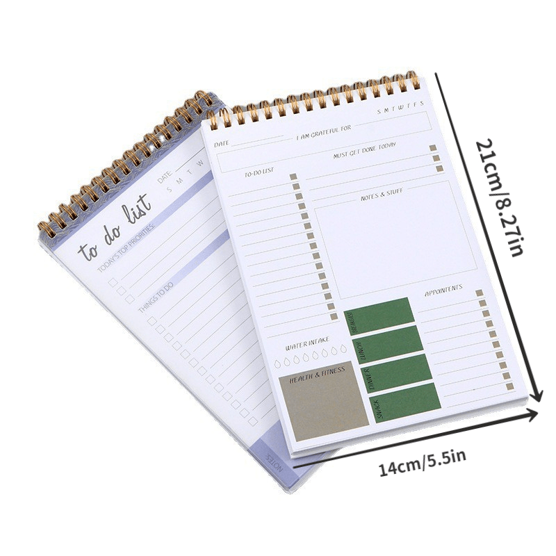 Daily Planner A5 Coil Book English Week Planner To Do List Schedule